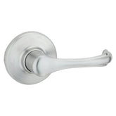 Kwikset 200DNL-26D Passage Door Lever, Non-Locking Lock, Brushed Chrome, Zinc, Residential, Reversible Hand, 3 Grade